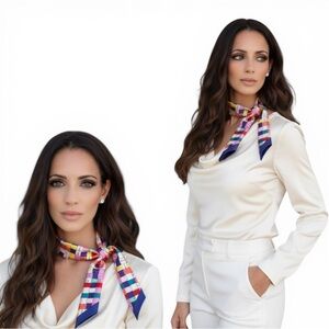 Hermès Bolduc Au Carre Silk Twilly Scarf